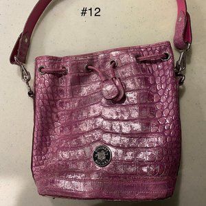 Pink Dooney & Burke croc purse